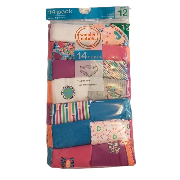 Wonder Nation  Girls Underwear 14-pack - Picture 3 of 4